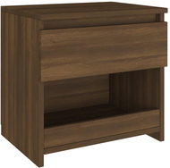 Shumee noční stolek hnědý dub 40 × 30 × 39 cm kompozitní dřevo - Night Stand