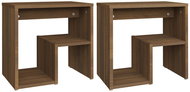 Shumee noční stolky 2 ks, hnědý dub 40 × 30 × 40 cm kompozitní dřevo, 815182 - Night Stand