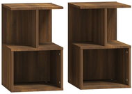 Shumee noční stolky 2 ks, hnědý dub 35 × 35 × 55 cm kompozitní dřevo - Night Stand