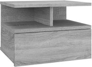Shumee plovoucí noční stolek šedý sonoma 40 × 31 × 27 cm kompozitní dřevo - Night Stand