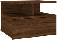 Shumee plovoucí noční stolek hnědý dub 40 × 31 × 27 cm kompozitní dřevo - Night Stand