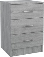 Shumee noční stolek šedý sonoma 38 × 35 × 56 cm kompozitní dřevo - Night Stand