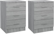 Shumee noční stolky 2 ks, šedé sonoma 38 × 35 × 56 cm kompozitní dřevo - Night Stand