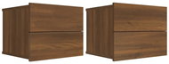 Shumee noční stolky 2 ks, hnědý dub 40 × 30 × 30 cm kompozitní dřevo, 815416 - Night Stand