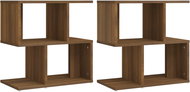 Shumee noční stolky 2 ks, hnědý dub 50 × 30 × 51,5 cm kompozitní dřevo - Night Stand