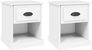 Shumee noční stolky 2 ks, bílé 39 × 39 × 47,5 cm kompozitní dřevo, 816129 - Night Stand