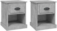 Shumee bedside tables 2 pcs, concrete grey 39 × 39 × 47,5 cm composite wood - Night Stand