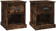 Shumee noční stolky 2 ks, kouřový dub 39 × 39 × 47,5 cm kompozitní dřevo - Night Stand