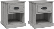 Shumee noční stolky 2 ks, šedé sonoma 39 × 39 × 47,5 cm kompozitní dřevo, 816141 - Night Stand