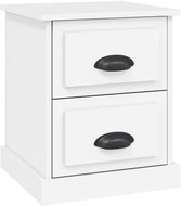 Shumee noční stolek bílý 39 × 39 × 47,5 cm kompozitní dřevo, 816144 - Night Stand