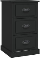 Shumee noční stolek černý 39 × 39 × 67 cm kompozitní dřevo - Night Stand