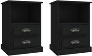 Shumee noční stolky 2 ks, černé 43 × 36 × 60 cm - Night Stand