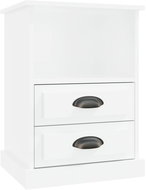 Shumee noční stolek bílý s vysokým leskem 43 × 36 × 60 cm - Night Stand