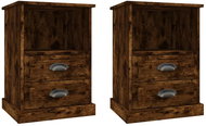 Shumee noční stolky 2 ks, kouřový dub 43 × 36 × 60 cm - Night Stand