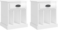 Shumee noční stolky 2 ks, bílé s vysokým leskem 43 × 36 × 50 cm - Night Stand