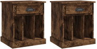 Shumee noční stolky 2 ks, kouřový dub 43 × 36 × 50 cm - Night Stand