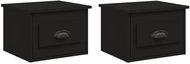 Shumee nástěnné noční stolky 2 ks, černé 41,5 × 36 × 28 cm - Night Stand