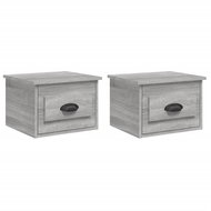 Shumee nástěnné noční stolky 2 ks, šedé sonoma 41,5 × 36 × 28 cm - Night Stand
