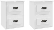 Shumee nástěnné noční stolky 2 ks, bílé 41,5 × 36 × 53 cm - Night Stand