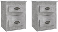 Shumee nástěnné noční stolky 2 ks, betonově šedé 41,5 × 36 × 53 cm - Night Stand