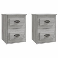 Shumee nástěnné noční stolky 2 ks, šedé sonoma 41,5 × 36 × 53 cm - Night Stand