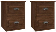 Shumee nástěnné noční stolky 2 ks, hnědý dub 41,5 × 36 × 53 cm - Night Stand