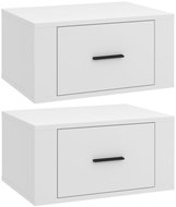Shumee nástěnné noční stolky 2 ks, bílé 50 × 36 × 25 cm - Night Stand