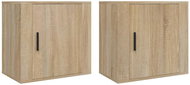 Shumee nástěnné noční stolky 2 ks, dub sonoma 50 × 30 × 47 cm - Night Stand