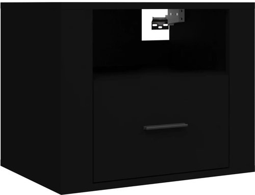 Shumee nástěnný noční stolek černý 50 × 36 × 40 cm - Night Stand - Main image