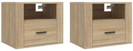 Shumee nástěnné noční stolky 2 ks, dub sonoma 50 × 36 × 40 cm - Night Stand