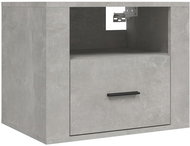 Shumee nástěnný noční stolek betonově šedá 50 × 36 × 40 cm - Night Stand