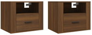 Shumee nástěnné noční stolky 2 ks, hnědý dub 50 × 36 × 40 cm - Night Stand