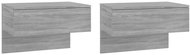 Shumee wall-mounted bedside tables 2 pcs, sonoma grey, 816943 - Night Stand