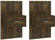 Shumee nástěnné noční stolky 2 ks, kouřový dub - Night Stand