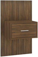 Shumee nástěnný noční stolek hnědý dub, 816956 - Night Stand