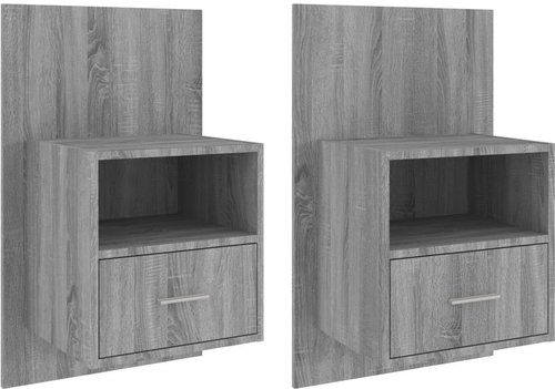 Shumee nástěnné noční stolky 2 ks, šedé sonoma - Night Stand - Main image