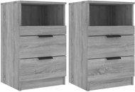 Shumee noční stolky 2 ks, šedé sonoma kompozitní dřevo, 817042 - Night Stand