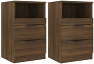 Shumee bedside tables 2 pcs, brown oak composite wood, 817044 - Night Stand