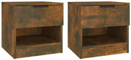 Shumee noční stolky 2 ks, kouřový dub kompozitní dřevo, 817046 - Night Stand