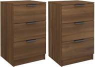 Shumee noční stolky 2 ks, hnědý dub 40 × 36 × 65 cm - Night Stand