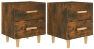Shumee noční stolky 2 ks, kouřový dub 40 × 35 × 47,5 cm - Night Stand