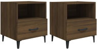 Shumee noční stolky 2 ks, hnědý dub kompozitní dřevo, 817308 - Night Stand