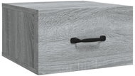 Shumee nástěnný noční stolek šedý sonoma 35 × 35 × 20 cm  - Night Stand