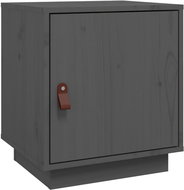 Shumee noční stolek šedý 40 × 34 × 45 cm, masivní borové dřevo, 818279 - Night Stand