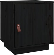 Shumee noční stolek černý 40 × 34 × 45 cm, masivní borové dřevo, 818283 - Night Stand