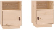 Shumee noční stolky 2 ks, 40 × 34 × 55 cm, masivní borové dřevo, 818316 - Night Stand