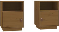 Shumee noční stolky 2 ks, medově hnědé 40 × 34 × 55 cm, masivní borové dřevo, 818322 - Night Stand
