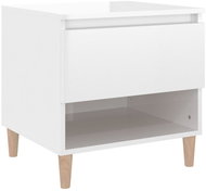 Shumee noční stolek bílý s vysokým leskem 50 × 46 × 50 cm kompozitní dřevo - Night Stand