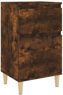 Shumee bedside table smoked oak 40 × 35 × 70 cm - Night Stand