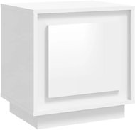 Shumee noční stolek bílý s vysokým leskem 44 × 35 × 45 cm kompozitní dřevo - Night Stand